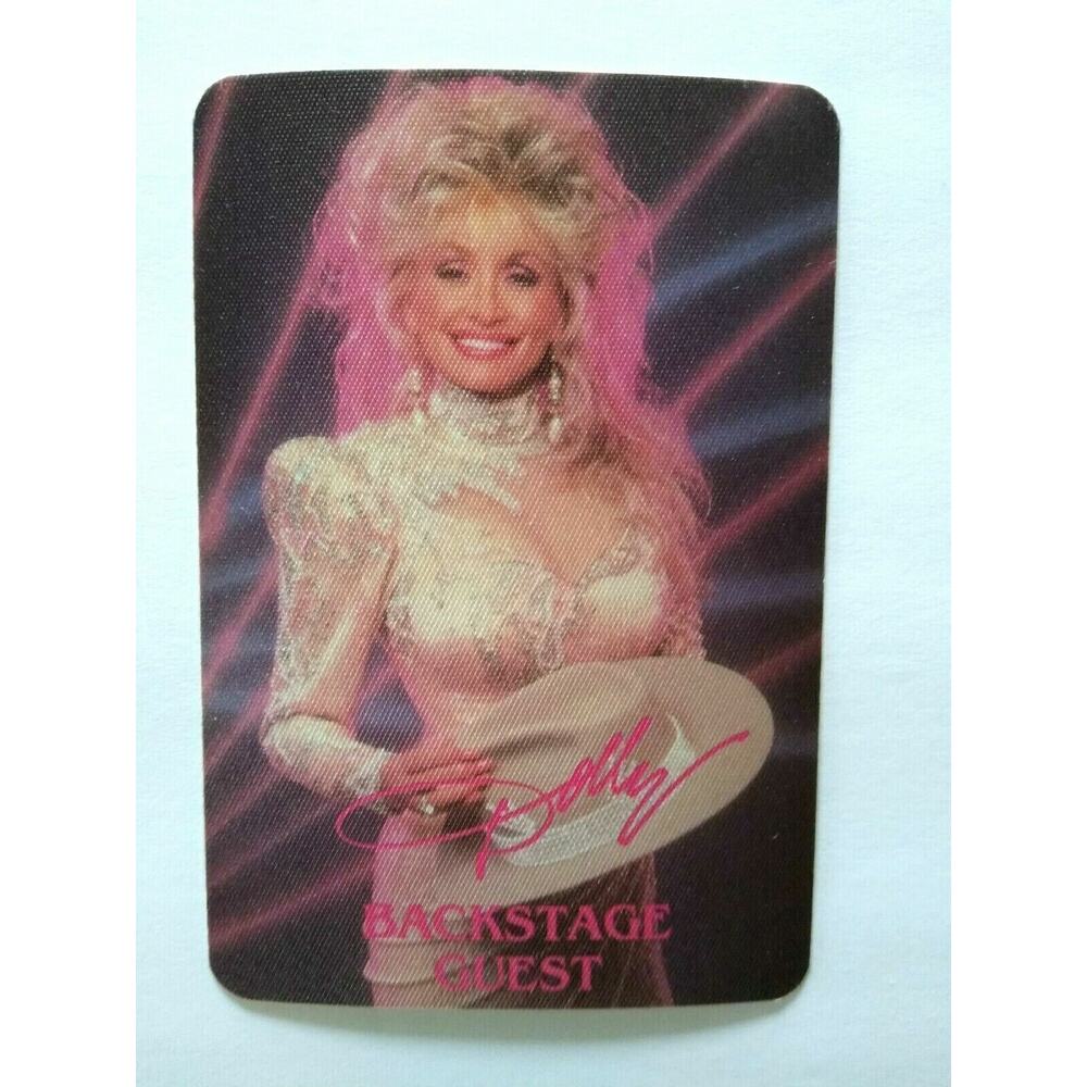 Dolly Parton Backstage Pass Original 1987 Think About Love Country Music Guest